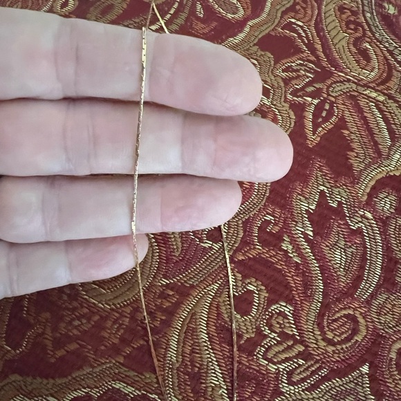 Gold Plated Minimalist Long Chain - Picture 3 of 3